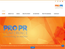 Tablet Screenshot of pro-pr.com